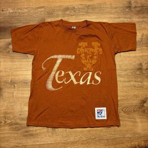 Vintage Texas Longhorns Shirt The Game Mens Med University Football 90s Orange